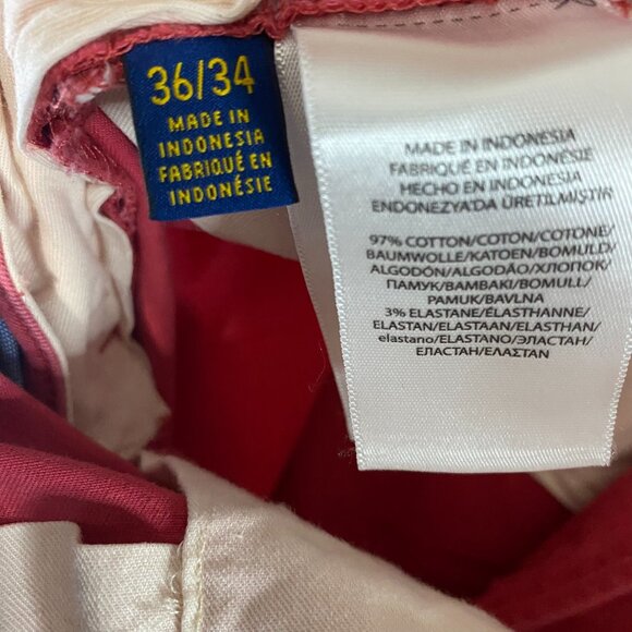 Polo Ralph Lauren Polo Pants Men 36x33 Salmon Pastel Pink Chino Stretch Slim Fit - Picture 6 of 11